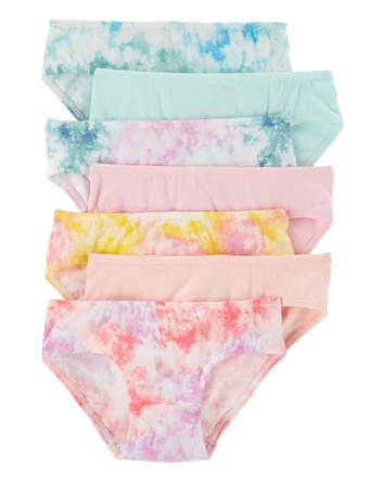 Toddler 7-Pack Tie-Dye Hipster Stretch Cotton Undies, 