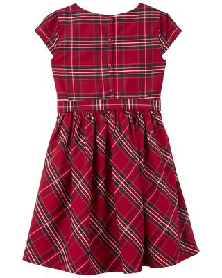 Red Kid Plaid Sateen Dress | carters.com