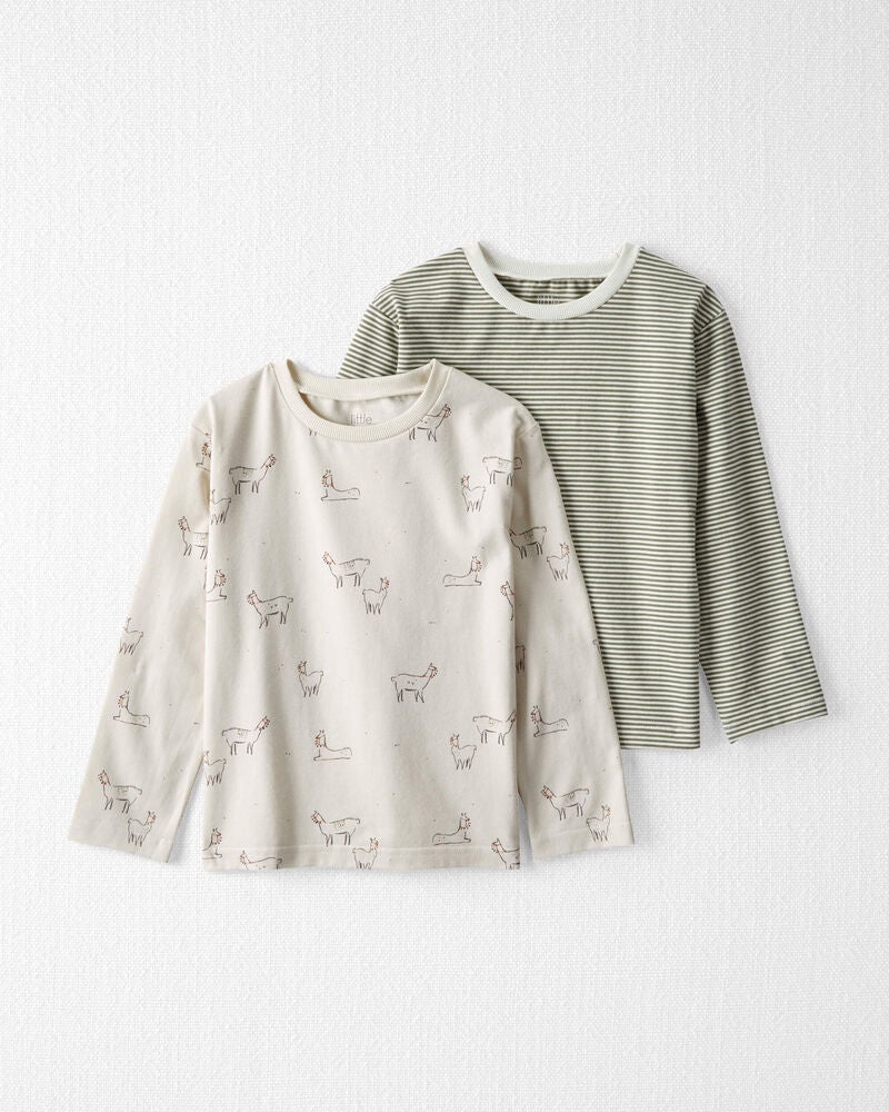 Toddler 2-Pack Organic Cotton Holiday Print T-Shirts, image 1 of 5 slides