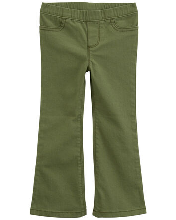 Toddler Flare Pull-On Twill Pants, 