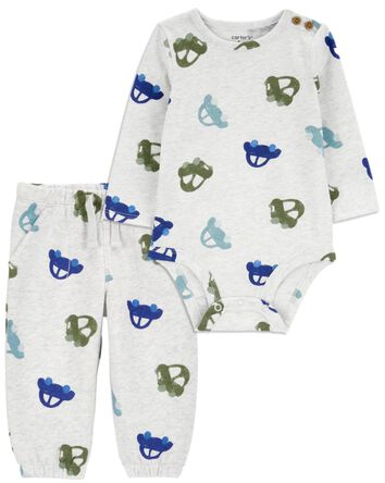 Baby 2-Piece Long-Sleeve Bodysuit & Pant Set, 