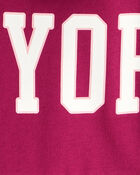 Girls New York Cotton Long-Sleeve Hoodie - Red, image 3 of 4 slides