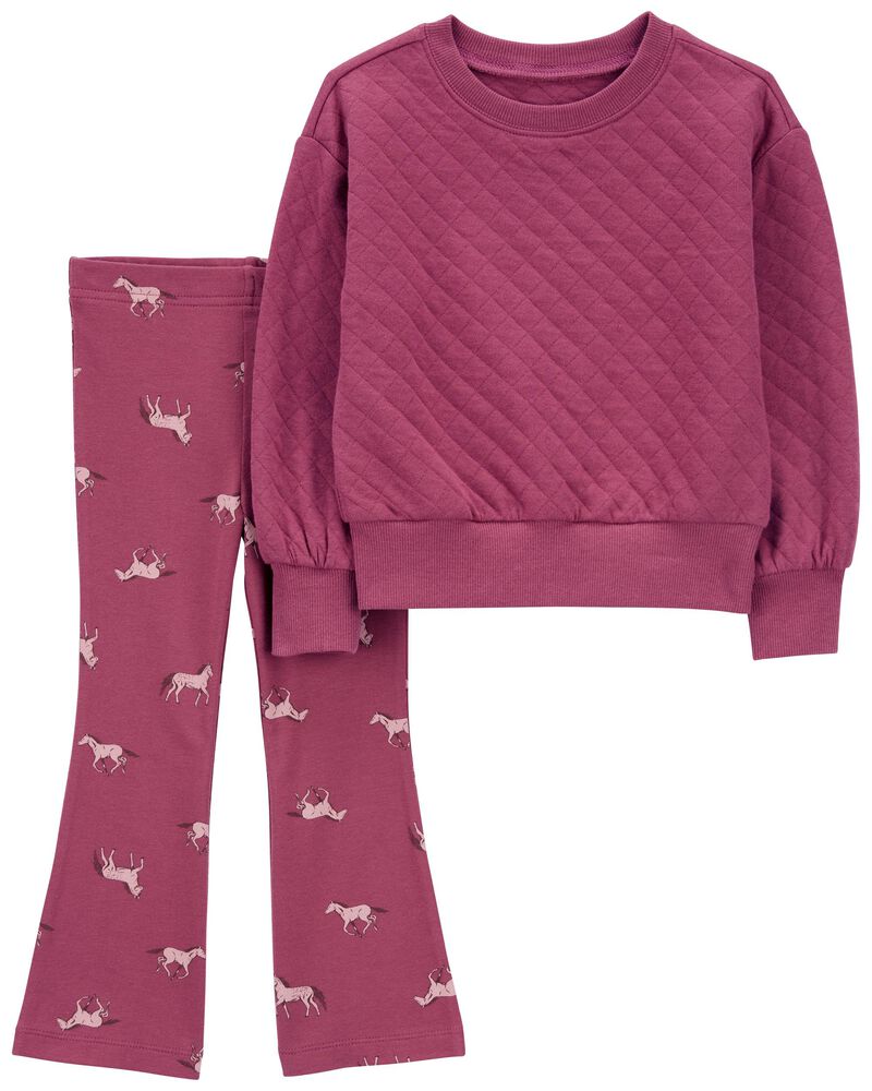 Baby 2-Piece Quilted Top & Legging Set, image 1 of 3 slides