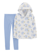Kid 2-Piece Fuzzy Pullover & Legging Set, image 1 of 3 slides