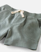 Toddler 2-Pack Organic Cotton Waffle Knit Shorts, image 3 of 4 slides