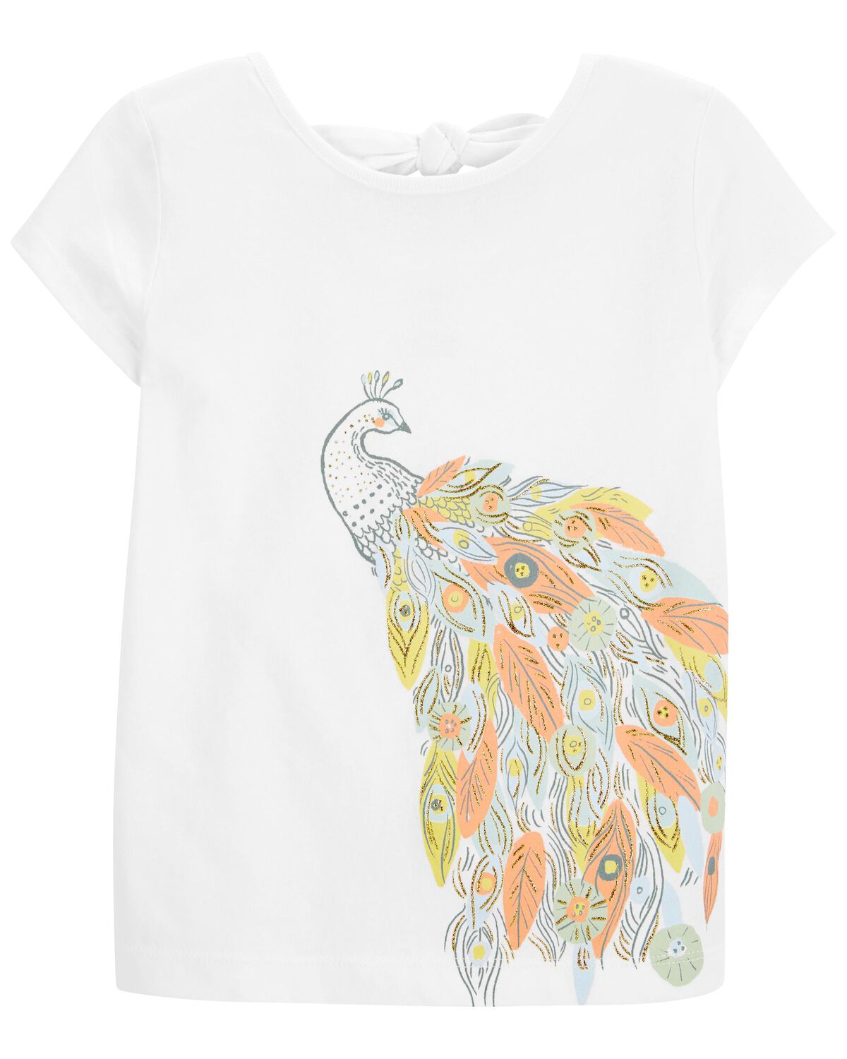 Baby Peacock Bow Back Graphic Tee