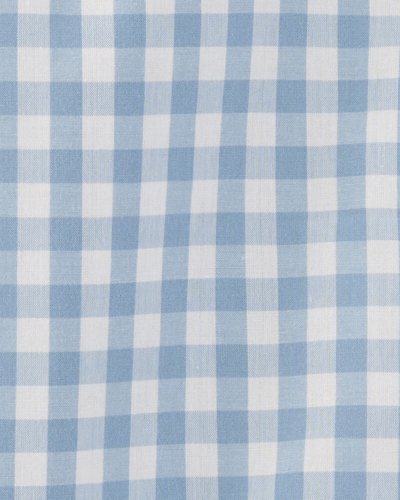 Kid Plaid Woven Long-Sleeve Button-Down Shirt - Blue, image 2 of 3 slides