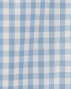 Kid Plaid Woven Long-Sleeve Button-Down Shirt - Blue, image 2 of 3 slides