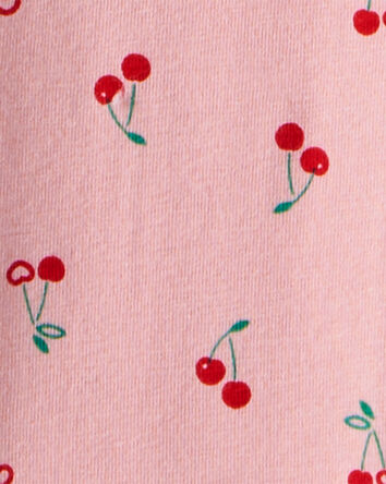 Toddler Girl Cherry Bow French Terry Sweatshirt & Pant Set - Pink, 