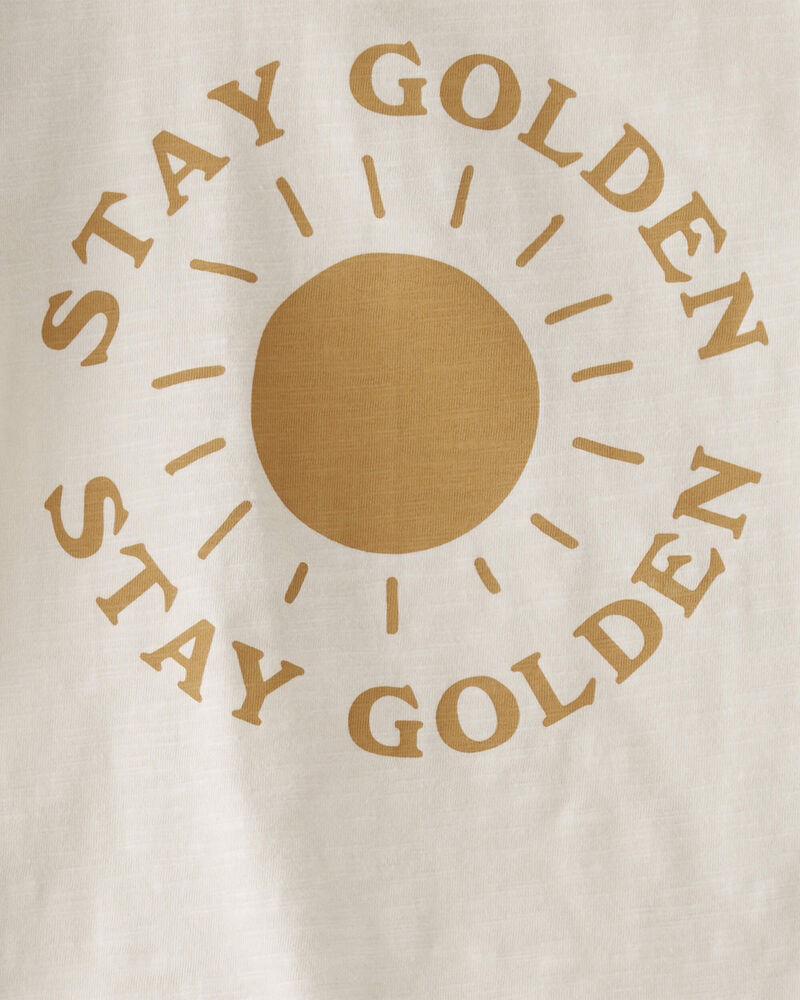 Toddler Organic Cotton Stay Golden Graphic Tee, image 3 of 4 slides