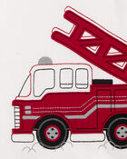 Baby 4-Piece Firetruck 100% Snug Fit Cotton Pajamas, image 3 of 4 slides