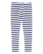 Girls Striped Cotton Stretch Leggings, image 1 of 3 slides