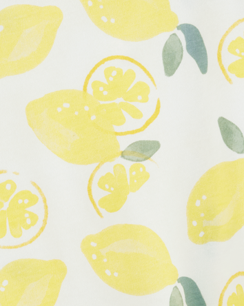 Toddler Lemon Flutter-Sleeve Tank - White, 