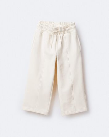Toddler Girl Linda Wide Leg Pant - Cream, 