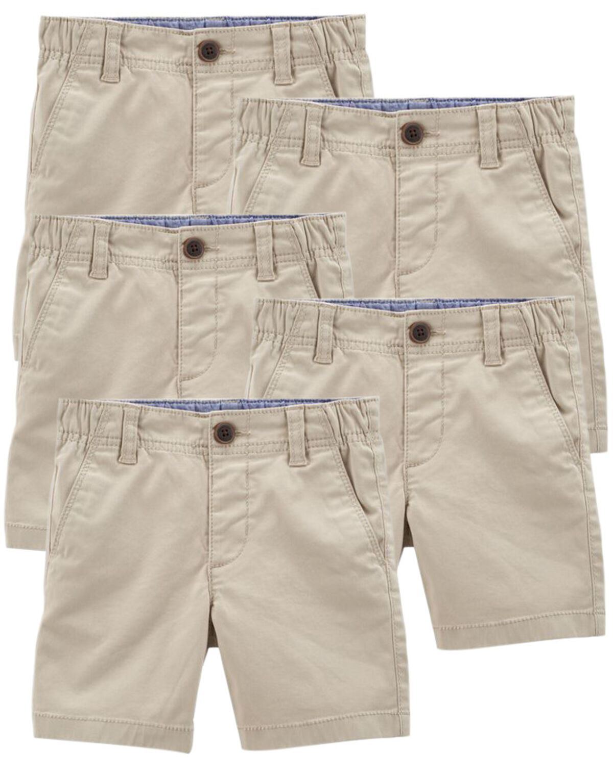 Khaki Uniform Shorts Multipack