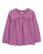 Toddler Crinkle Jersey Lace Top, image 1 of 3 slides