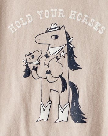Toddler Boy Hold Your Horses Short-Sleeve Graphic Tee - Tan, 