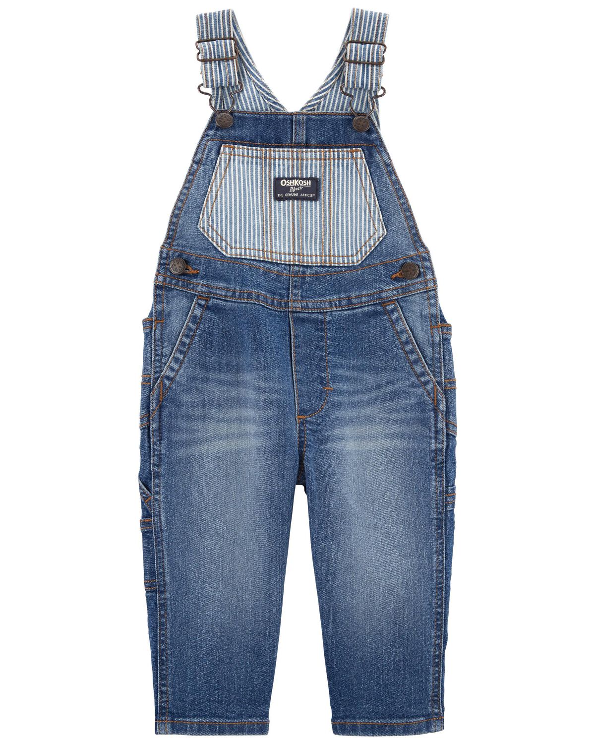 Baby Favorite Overalls: Hickory Stripe Remix