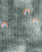 Baby 2-Piece Organic Cotton Waffle Knit Set in Magical Rainbow Print, image 2 of 6 slides