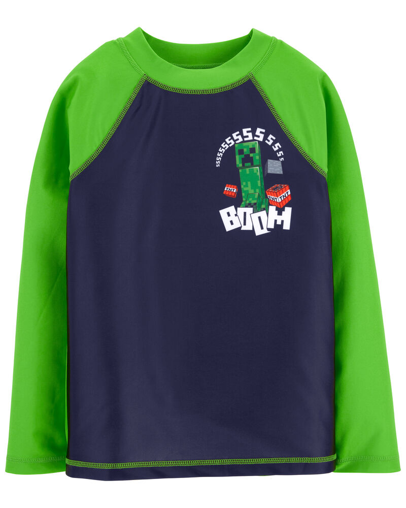 Kid Minecraft TM Rashguard, image 1 of 2 slides