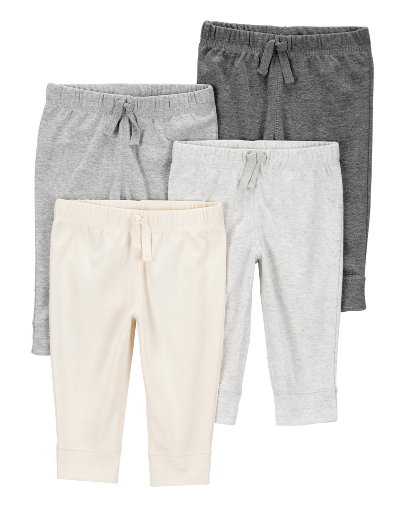 Baby 4-Pack Pull-On Pants, image 1 of 7 slides