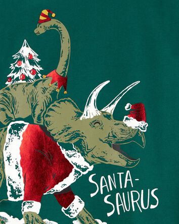 Toddler Christmas Dinosaur Graphic Tee, 