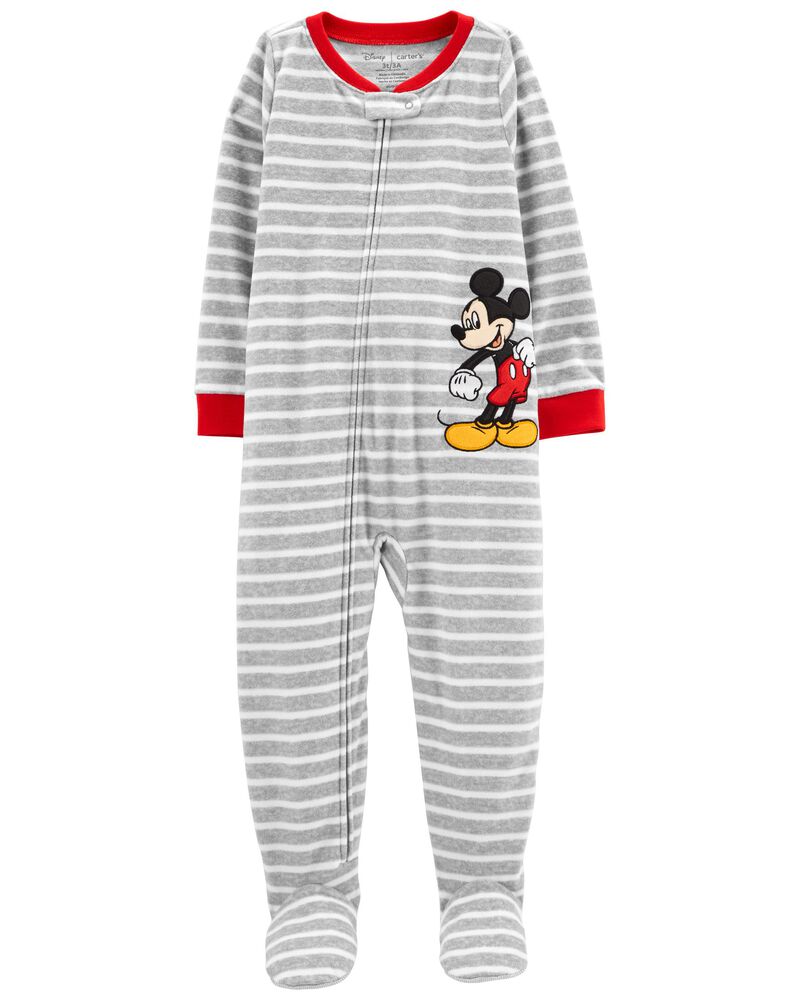 Baby 1-Piece Mickey Mouse Fleece Footie Pajamas, image 1 of 3 slides