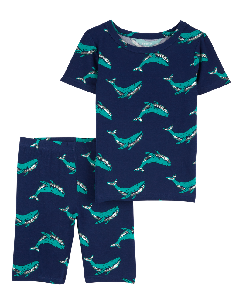 Kid 2-Piece Whale PurelySoft Pajamas, image 1 of 4 slides