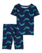 Kid 2-Piece Whale PurelySoft Pajamas, image 1 of 4 slides