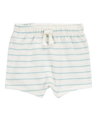Baby Striped Pull-On Slub Jersey Shorts, image 1 of 4 slides