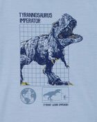 Boys Dinosaur Loose Fit 2-Piece Pajamas - Blue, image 2 of 3 slides