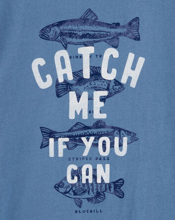 Kid Fishing Graphic Tee - Blue, 