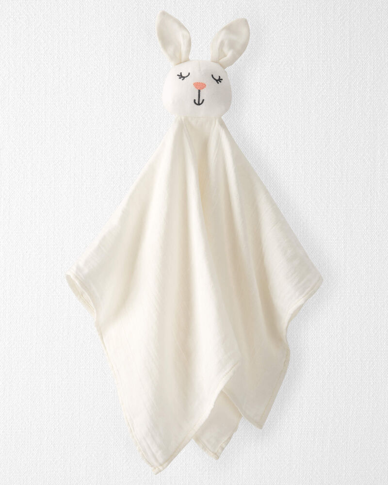 Organic Cotton Muslin Bunny Lovie, image 1 of 4 slides