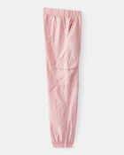 Girls Woven Cargo Joggers - Pink, image 3 of 5 slides