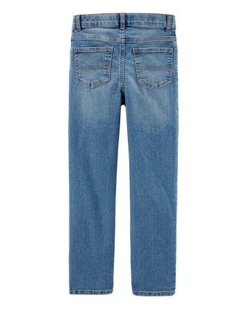 Kid Medium Blue Wash Straight-Leg Jeans, 