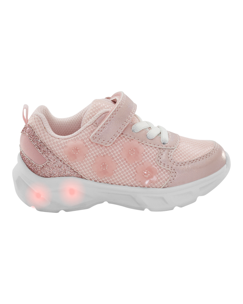 Toddler Glitter Light Up Sneakers - Pink, image 2 of 8 slides