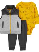 Multi - Baby 3-Piece Little Vest Set