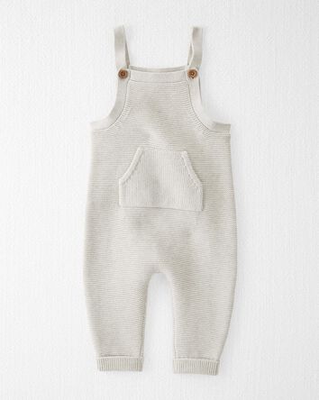 Baby Organic Cotton Sweater Knit Overalls, 
