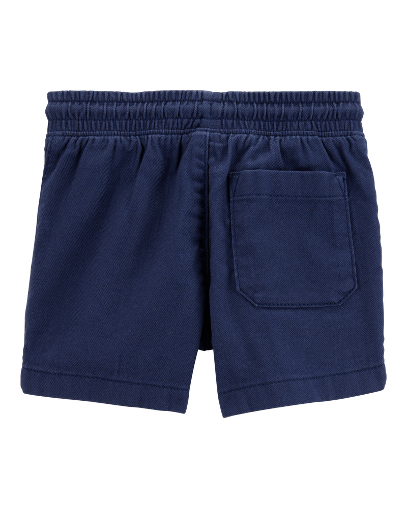 Baby Pull-On Twill Shorts - Navy, image 2 of 4 slides