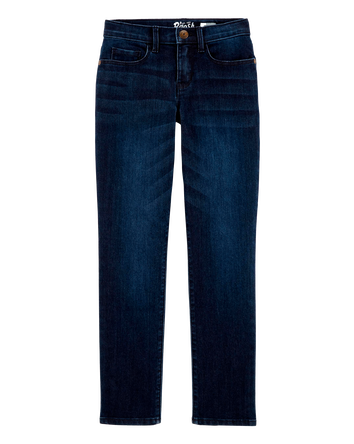 Kid Dark Wash Slim-Fit Skinny-Leg Jeans, 