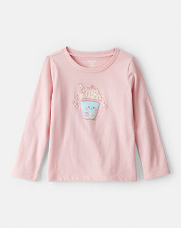 Toddler Girl Dessert Drink Long-Sleeve Graphic Tee - Pink, 