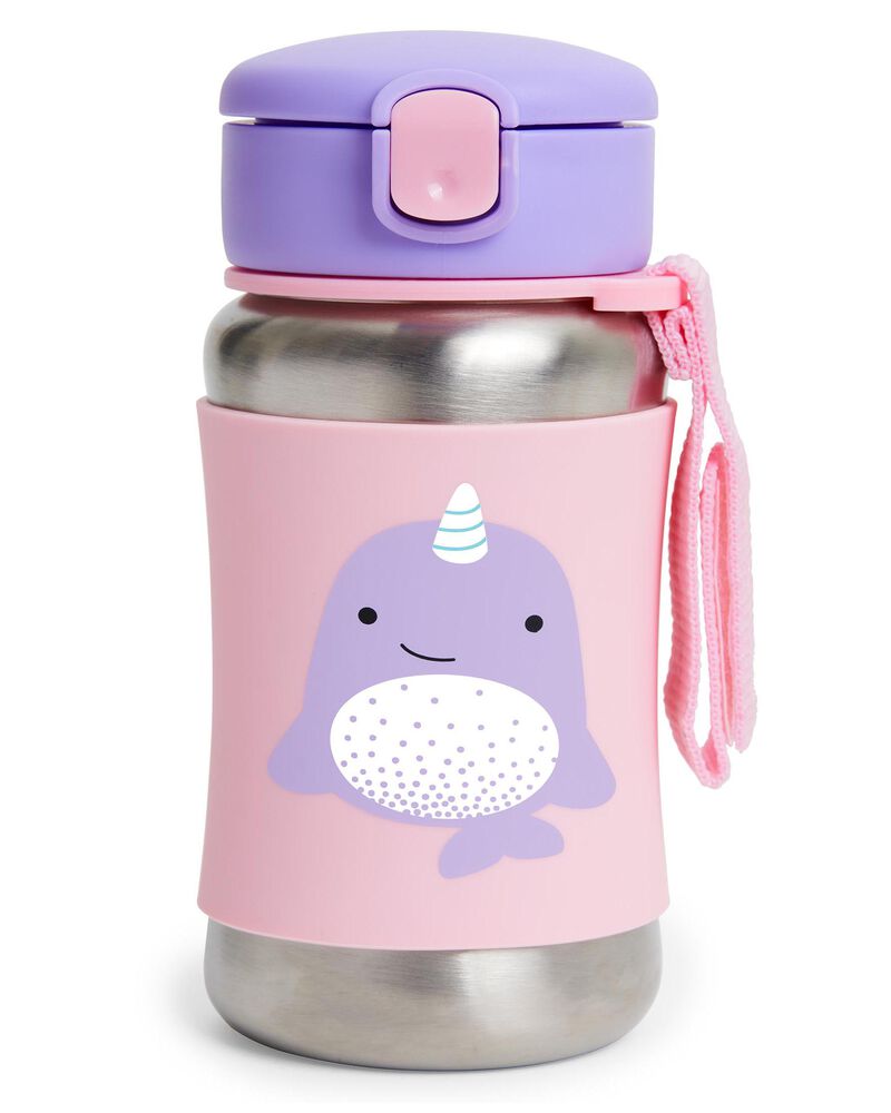 Zoo Stainless Steel Little Kid Straw Bottle, image 4 of 6 slides