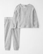 Toddler Waffle Knit Set Made with Organic Cotton in Bows
, image 1 of 4 slides