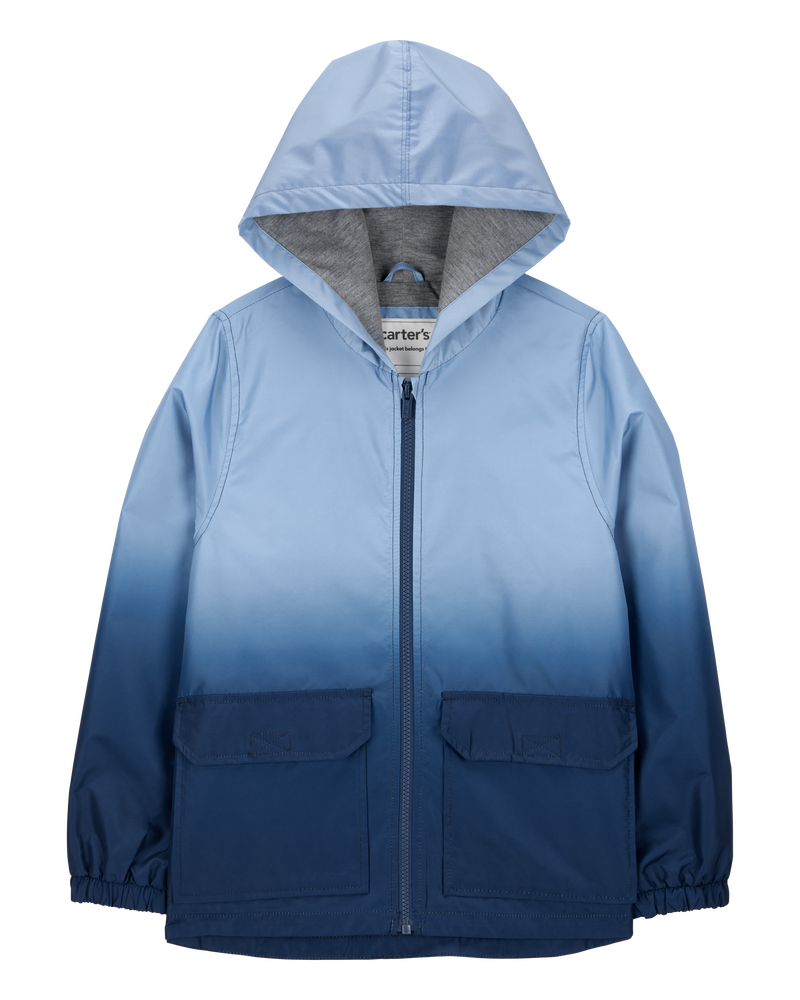 Dip Dye Rain Jacket - Blue, image 1 of 3 slides