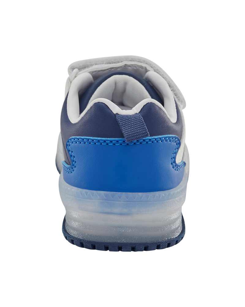 Toddler Light-Up Casual Sneakers - White/Navy, image 4 of 8 slides