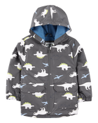 Dinosaur Color Changing Rain Jacket - Grey, image 1 of 6 slides