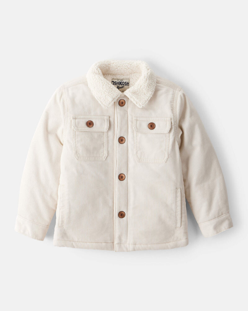 Toddler Girl Corduroy Long-Sleeve Fashion Jacket - White, image 1 of 4 slides