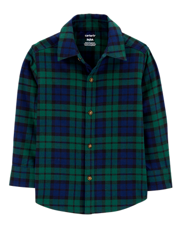 Toddler Plaid Twill Button-Down Shirt, 