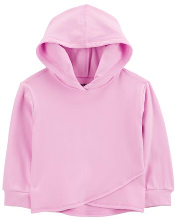 Toddler Criss Cross Fleece Hoodie - Pink, 