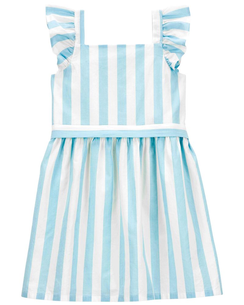 Toddler Striped Flutter Dress, image 2 of 4 slides